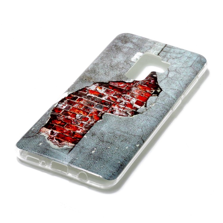 Pattern Printing IMD TPU Shell Cover Case for Samsung Galaxy S9+ SM-G965 - Cracked Wall-2