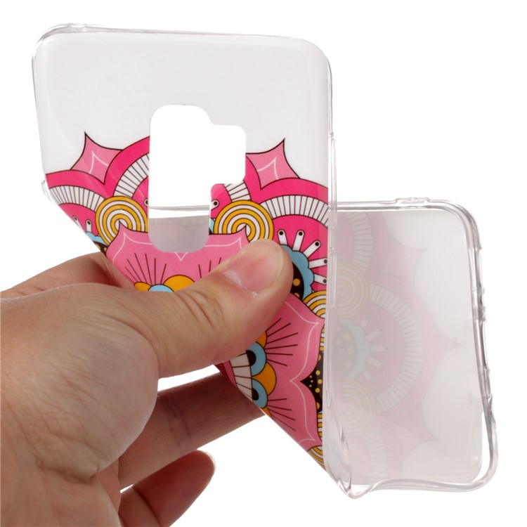 Pattern Printing IMD TPU Case Accessory for Samsung Galaxy S9+ SM-G965 - Colorized Flower-4