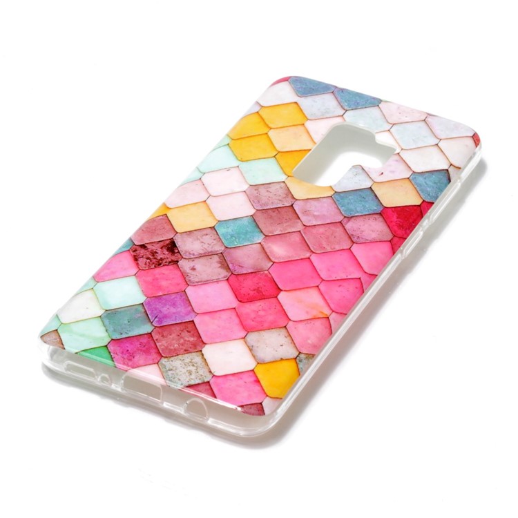 Pattern Printing IMD TPU Soft Case for Samsung Galaxy S9+ SM-G965 - Colorful Cube-2