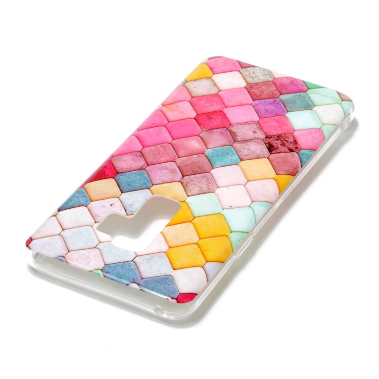 Pattern Printing IMD TPU Soft Case for Samsung Galaxy S9+ SM-G965 - Colorful Cube-3