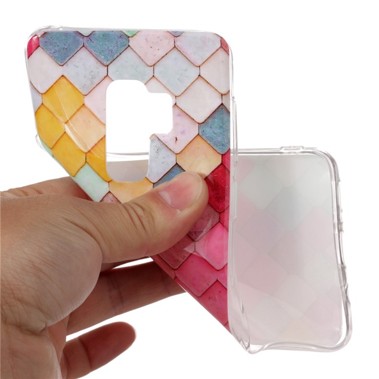 Pattern Printing IMD TPU Soft Case for Samsung Galaxy S9+ SM-G965 - Colorful Cube-4