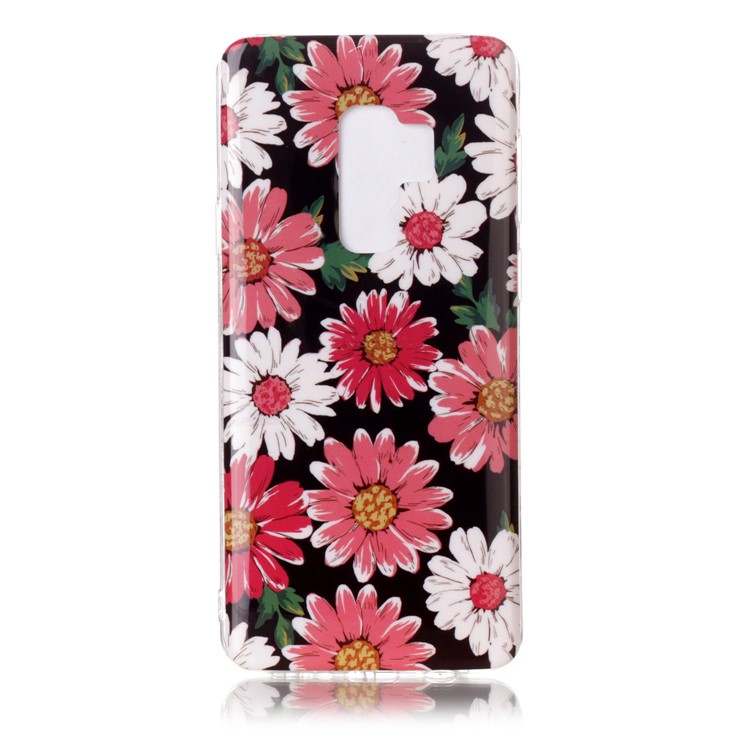 Pattern Printing IMD TPU Back Phone Case for Samsung Galaxy S9+ SM-G965 - Daisy Flower-1