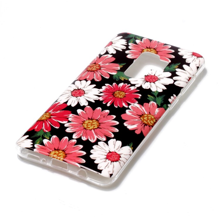 Pattern Printing IMD TPU Back Phone Case for Samsung Galaxy S9+ SM-G965 - Daisy Flower-2