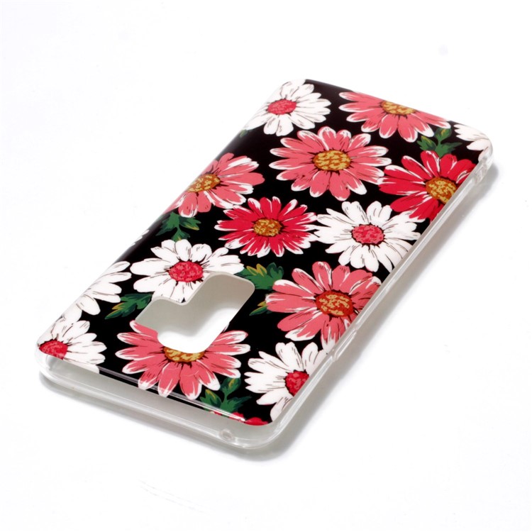 Pattern Printing IMD TPU Back Phone Case for Samsung Galaxy S9+ SM-G965 - Daisy Flower-3