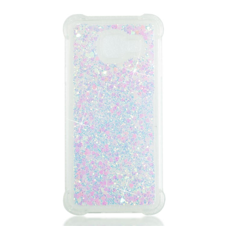 Dynamic Liquid Glitter Powder Heart Shaped Sequins Shockproof TPU Cover for Samsung Galaxy A3 SM-A310F (2016) - Pink-4