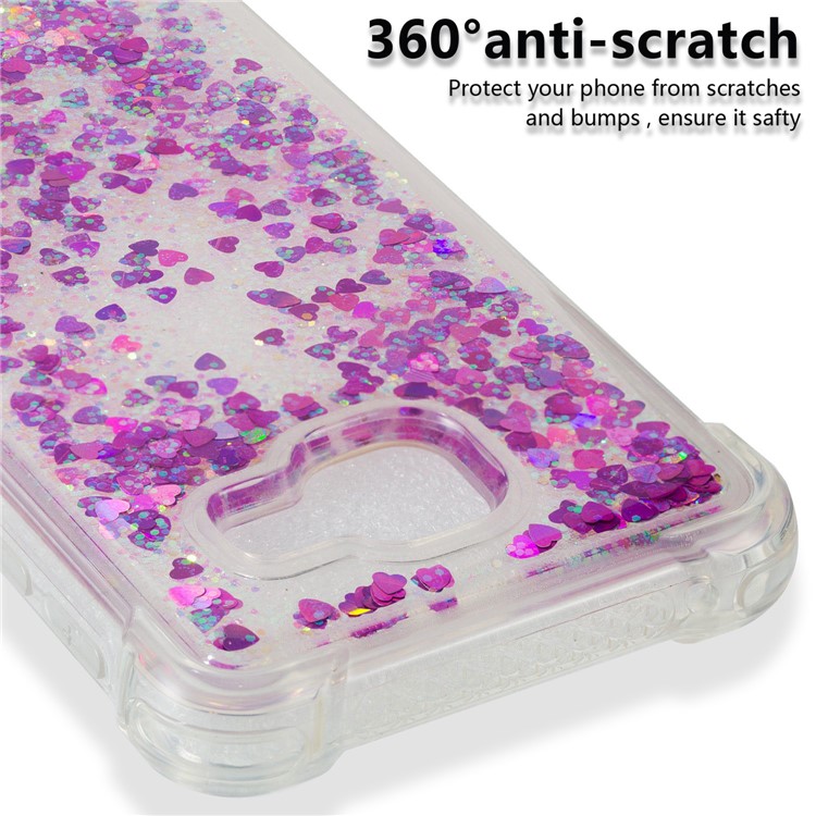 Dynamic Liquid Glitter Powder Heart Shaped Sequins Shockproof TPU Casing for Samsung Galaxy A3 SM-A310F (2016) - Rose-3