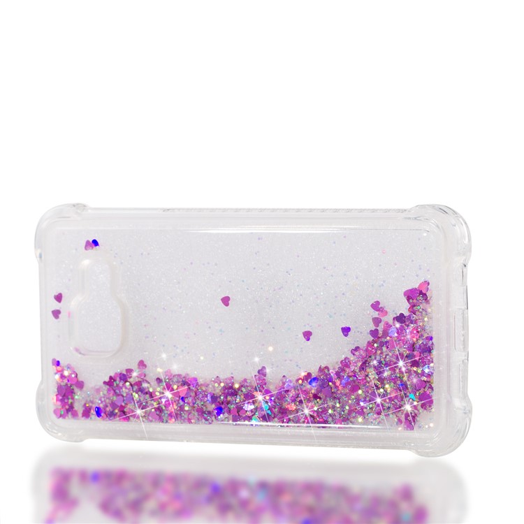 Dynamic Liquid Glitter Powder Heart Shaped Sequins Shockproof TPU Casing for Samsung Galaxy A3 SM-A310F (2016) - Rose-7