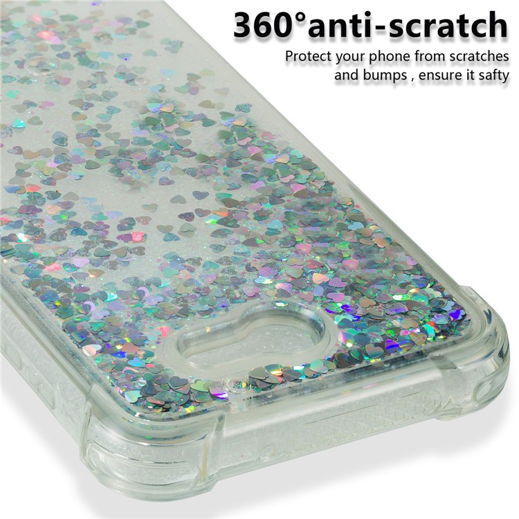 Dynamic Liquid Glitter Powder Sequins Shockproof TPU Back Case for Samsung Galaxy J7 V / J7 Perx - Silver-3