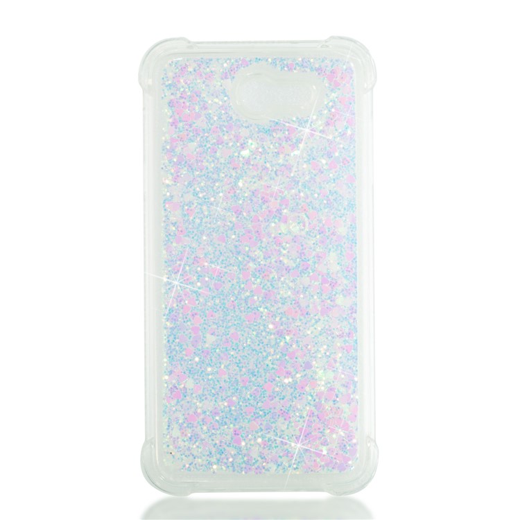 Dynamic Liquid Glitter Powder Sequins Shockproof TPU Cover for Samsung Galaxy J7 V / J7 Perx - Pink-4