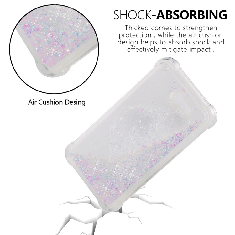 Dynamic Liquid Glitter Powder Sequins Shockproof TPU Cover for Samsung Galaxy J7 V / J7 Perx - Pink-6
