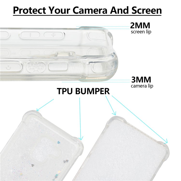 Dynamic Glitter Powder Sequins TPU Shockproof Case for Samsung Galaxy A8 (2018) - Silver-3