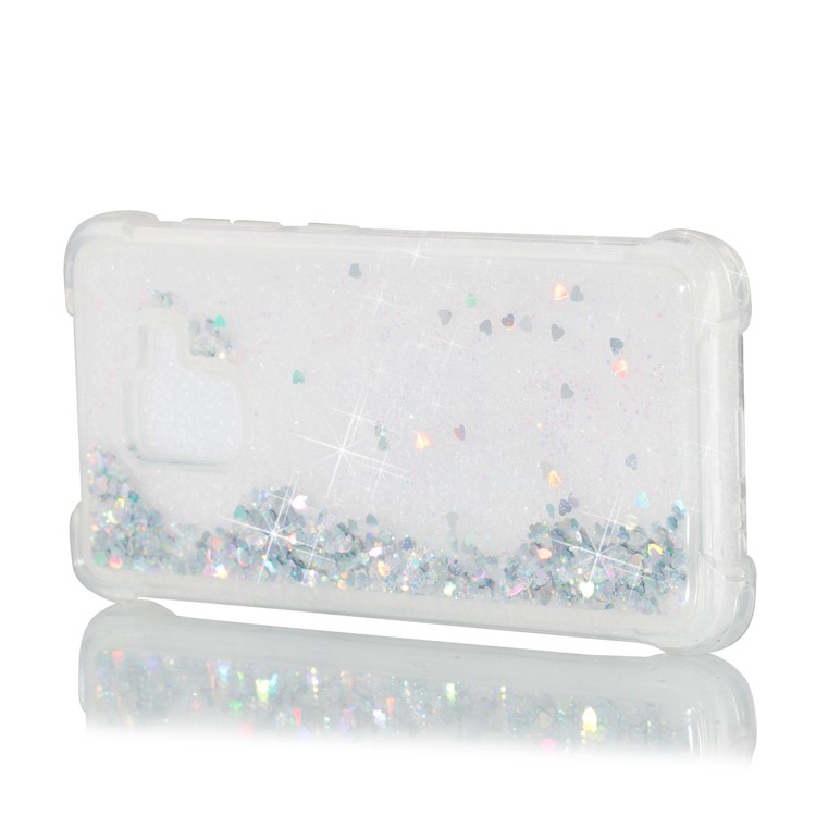 Dynamic Glitter Powder Sequins TPU Shockproof Case for Samsung Galaxy A8 (2018) - Silver-6