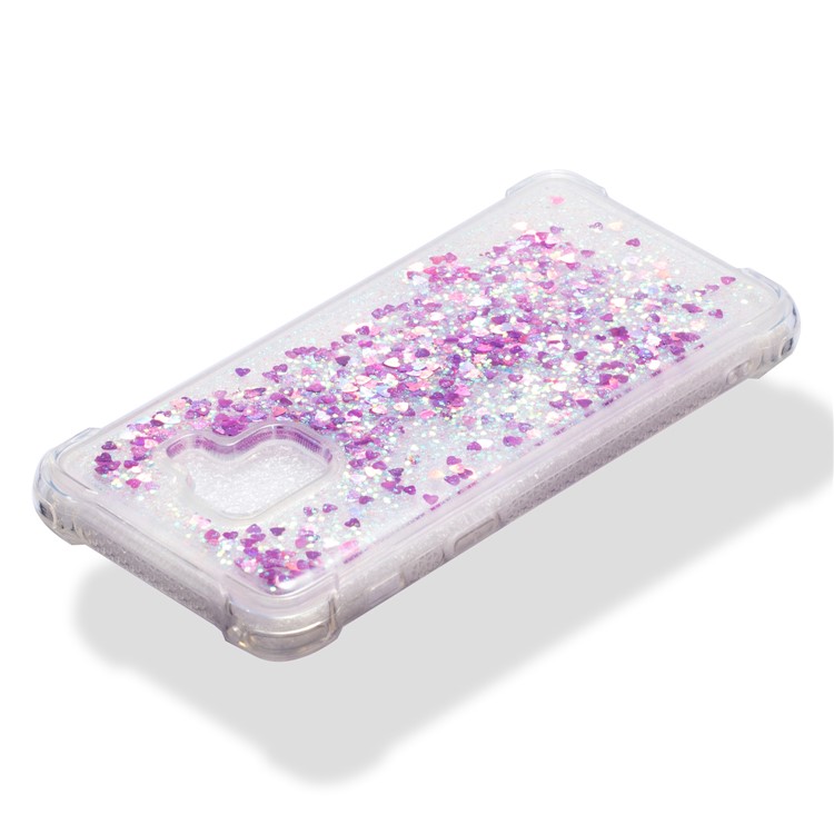 Dynamic Glitter Powder Sequins TPU Shockproof Cover Case for Samsung Galaxy A8 (2018) - Rose-4