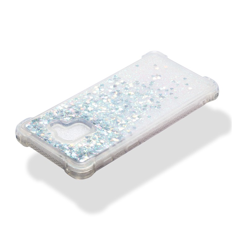Dynamic Glitter Powder Sequins TPU Shockproof Case for Samsung Galaxy A8+ (2018) - Silver-4