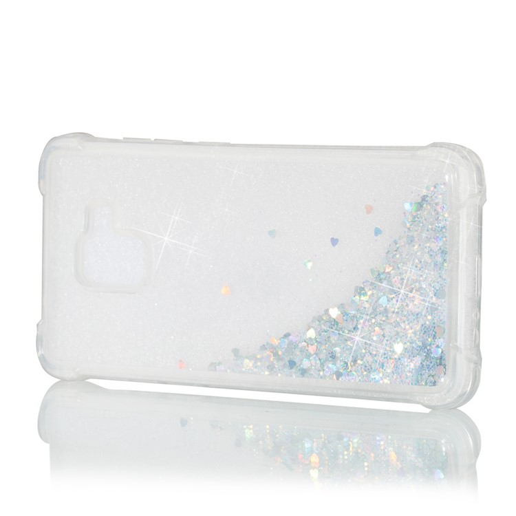 Dynamic Glitter Powder Sequins TPU Shockproof Case for Samsung Galaxy A8+ (2018) - Silver-6