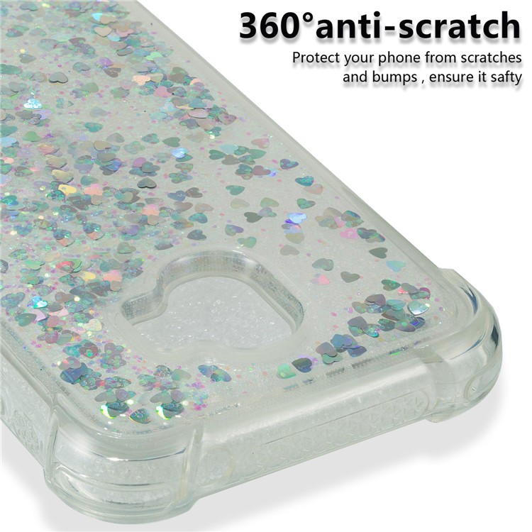 Dynamic Glitter Powder Sequins TPU Shockproof Case for Samsung Galaxy J2 Pro 2018 - Silver-3