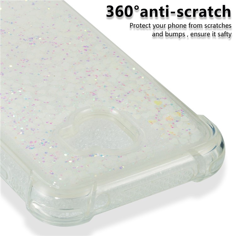 Dynamic Glitter Powder Sequins TPU Shockproof Case Shell for Samsung Galaxy J2 Pro 2018 - Pink-3