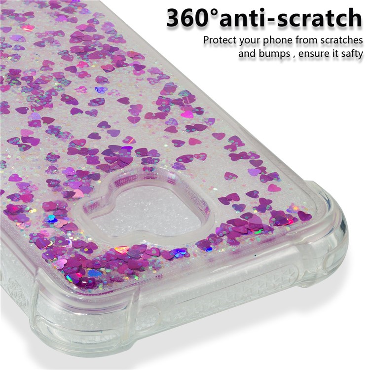 Dynamic Glitter Powder Sequins TPU Shockproof Case Phone Shell for Samsung Galaxy J2 Pro 2018 - Rose-3