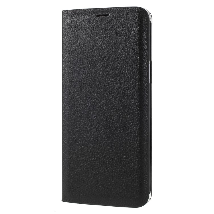 Flip PU Leather Card Holder Case for Samsung Galaxy S9 G960 - Black-2
