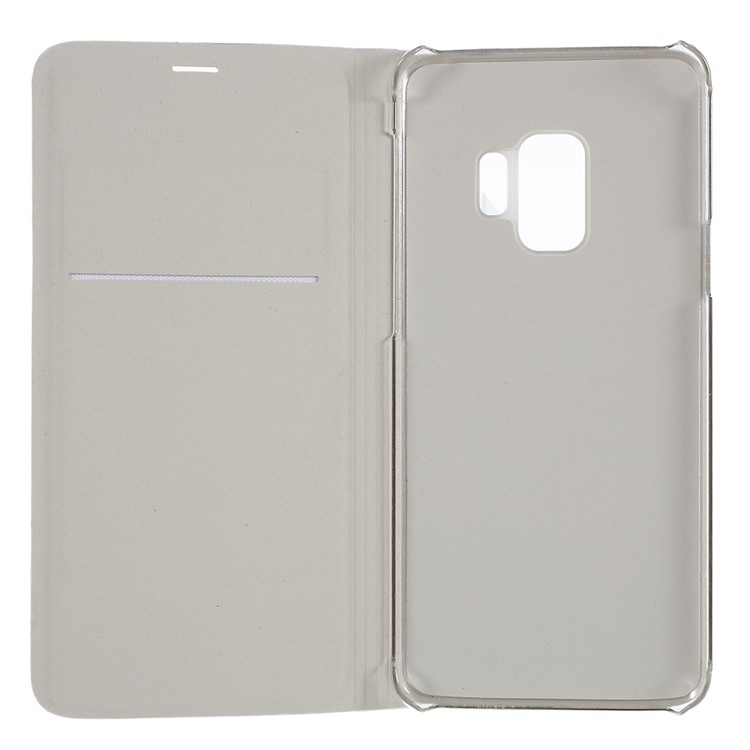 Flip PU Leather Card Holder Cover for Samsung Galaxy S9 G960 - White-6