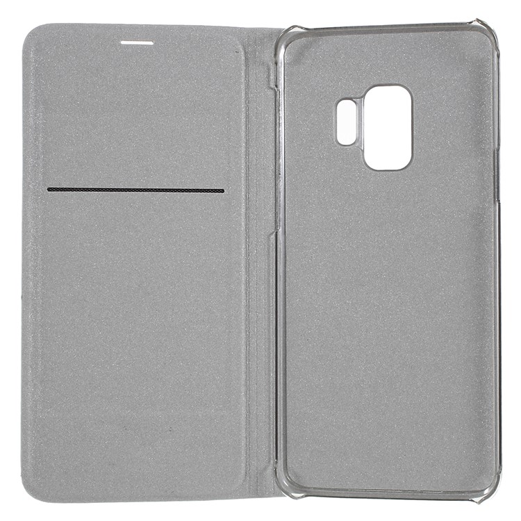 Flip PU Leather Card Holder Shell for Samsung Galaxy S9 G960 - Silver-6