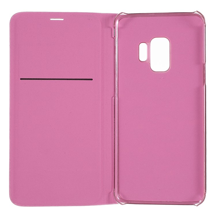 Flip PU Leather Card Holder Phone Case for Samsung Galaxy S9 G960 - Pink-6