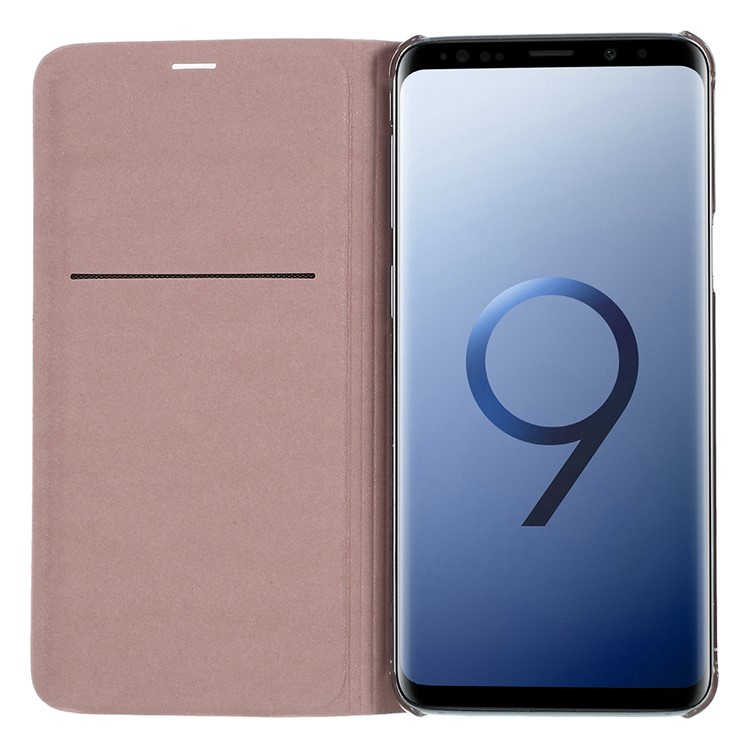 Folio PU Leather Phone Cover with Card Slot for Samsung Galaxy S9 G960 - Rose Gold-5