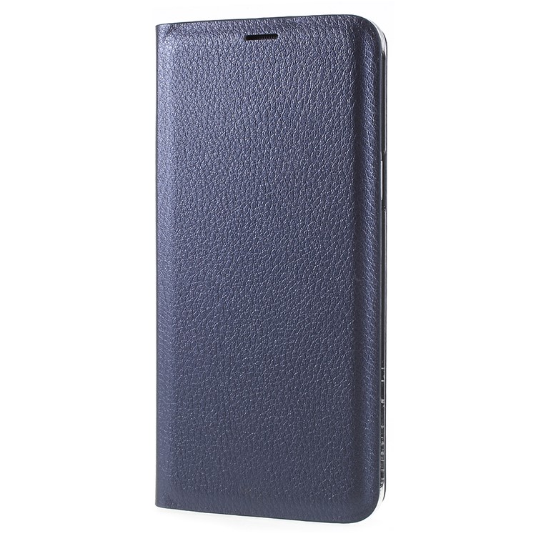 Flip PU Leather Card Holder Case Protector for Samsung Galaxy S9 G960 - Dark Blue-2