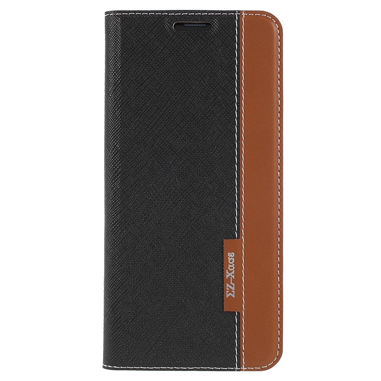 Contrast Color Auto-absorbed Card Slot Leather Stand Case for Samsung Galaxy S9 Plus SM-G965 - Black-3