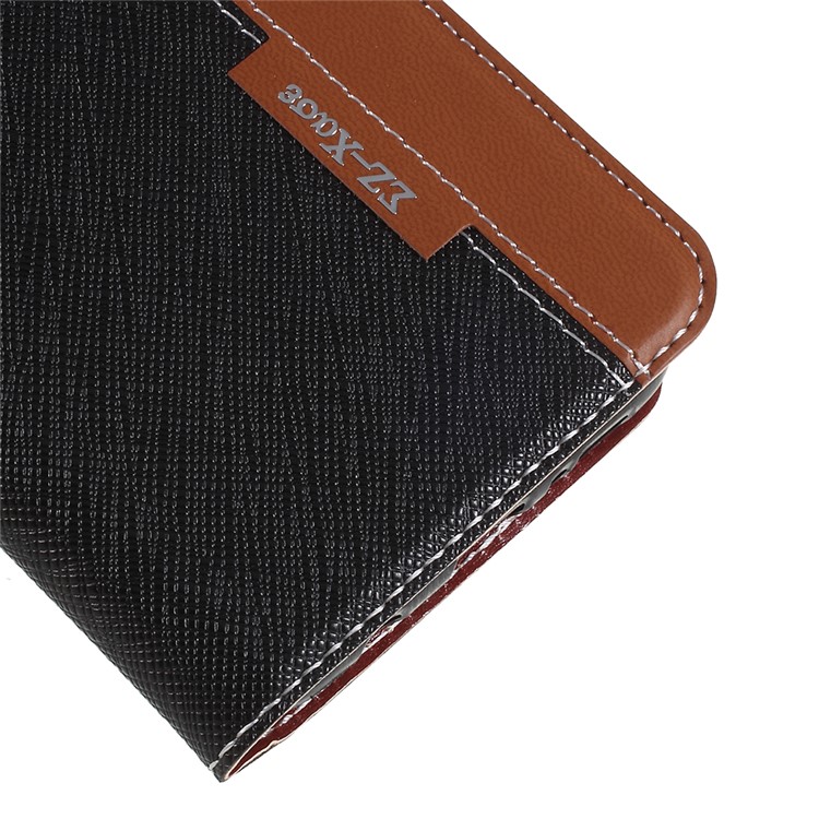 Contrast Color Auto-absorbed Card Slot Leather Stand Case for Samsung Galaxy S9 Plus SM-G965 - Black-4