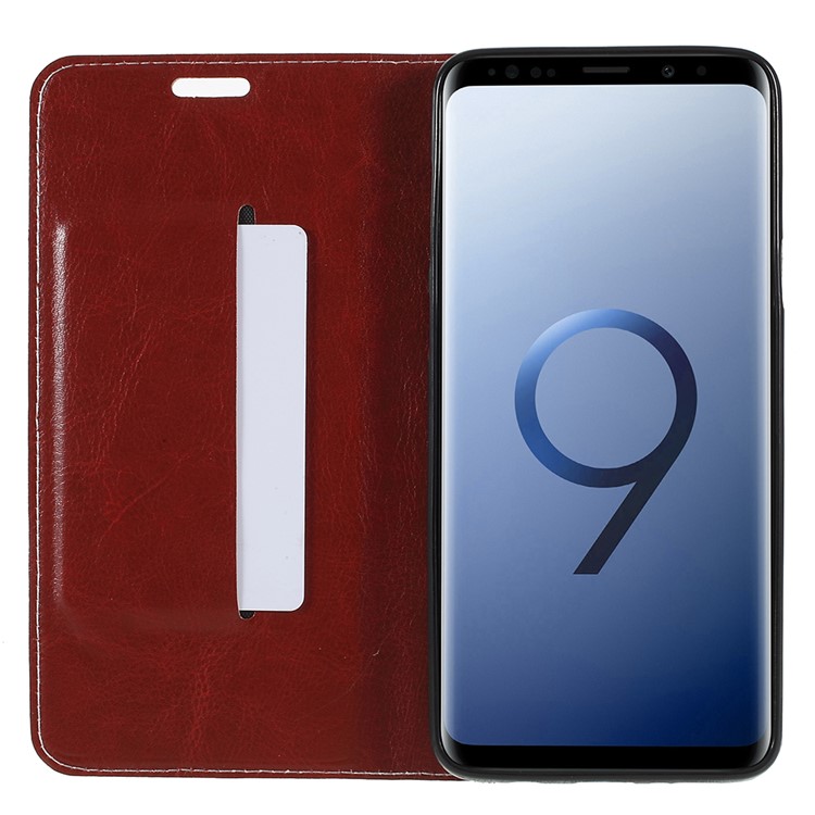 Contrast Color Auto-absorbed Card Slot Leather Stand Case for Samsung Galaxy S9 Plus SM-G965 - Black-8