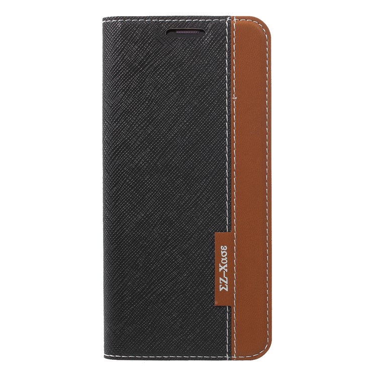 Contrast Color Auto-absorbed Card Slot Leather Stand Case for Samsung Galaxy S9 SM-G960 - Black-3