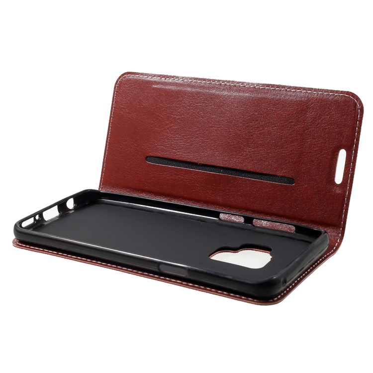 Contrast Color Auto-absorbed Card Holder Leather Stand Case for Samsung Galaxy S9 SM-G960 - Red-7