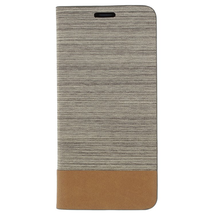 Contrast Color Canvas Texture Leather Casing for Samsung Galaxy S9 Plus SM-G965 - Dark Grey-1