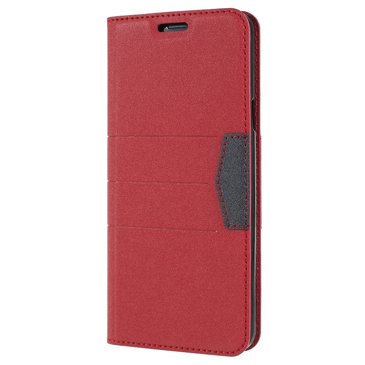 Matte Surface PU Leather Auto-absorb Card Holder Wallet Stand Mobile Phone Case for Samsung Galaxy S9+ SM-G965 - Red-2