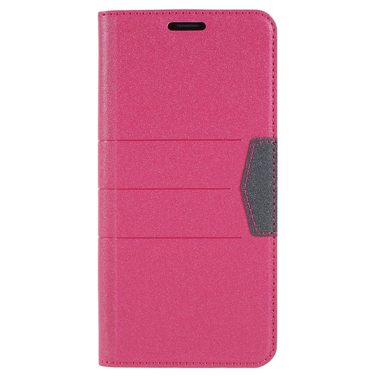 Matte Surface PU Leather Auto-absorb Card Slot Wallet Stand Mobile Phone Cover for Samsung Galaxy S9+ SM-G965 - Rose-1