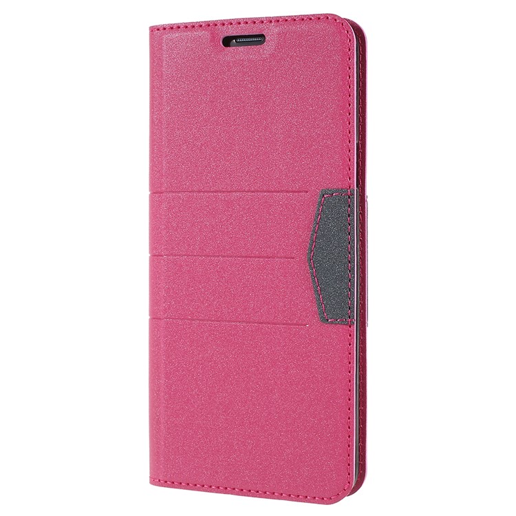 Matte Surface PU Leather Auto-absorb Card Slot Wallet Stand Mobile Phone Cover for Samsung Galaxy S9+ SM-G965 - Rose-2