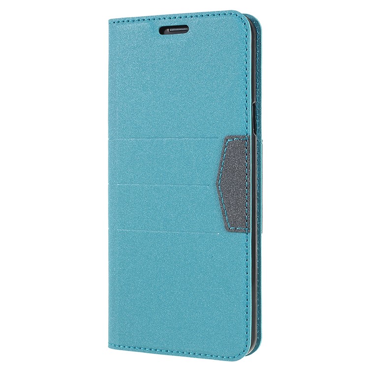 Matte Surface PU Leather Auto-absorb Card Slot Wallet Stand Case for Samsung Galaxy S9+ SM-G965 - Baby Blue-2