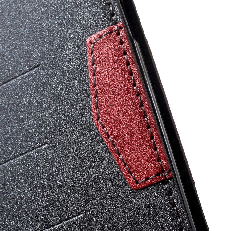 PU Leather Matte Surface Auto-absorb Card Holder Wallet Stand Mobile Phone Case for Samsung Galaxy S9 G960 - Black-7