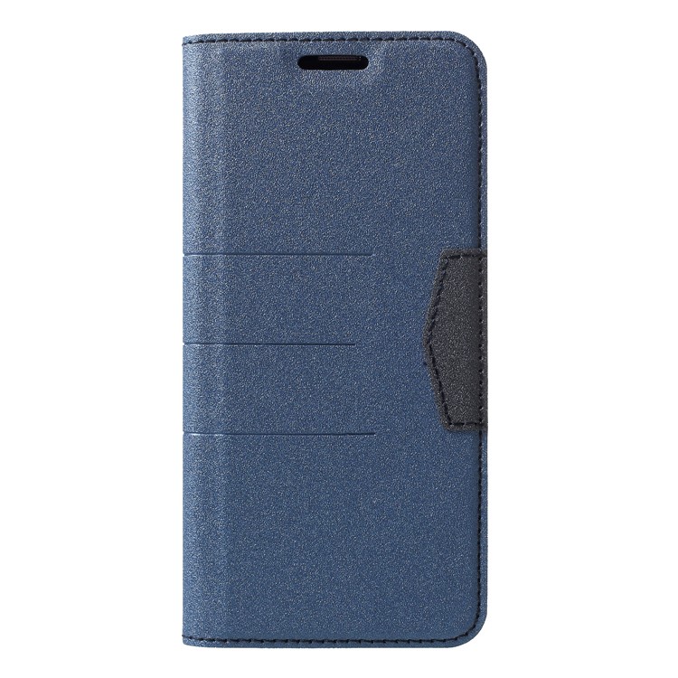 PU Leather Auto-absorb Matte Surface Wallet Stand Folio Casing for Samsung Galaxy S9 G960 - Dark Blue-1