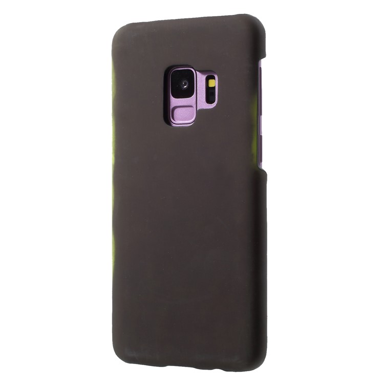 Thermal Induction Fluorescent Color Changing PC Back Case for Samsung Galaxy S9 SM-G960 - Black / Green-4