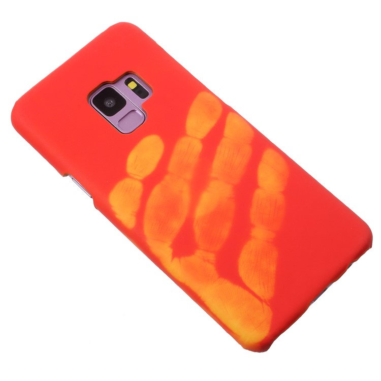 

Thermal Induction Fluorescent Color Changing PC Back Casing for Samsung Galaxy S9 SM-G960 - Red / Orange