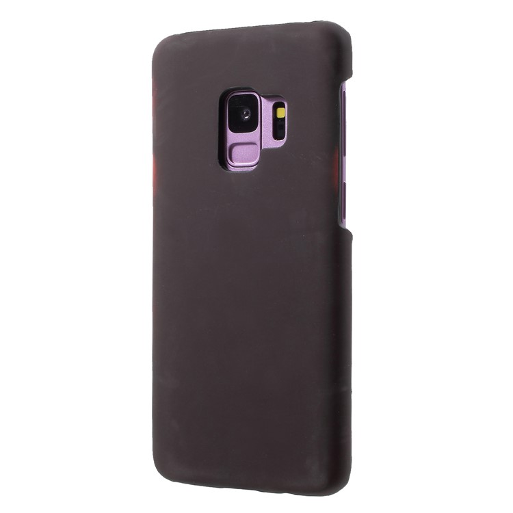 Thermal Induction Fluorescent Color Changing PC Mobile Phone Cover for Samsung Galaxy S9 SM-G960 - Black / Orange-4