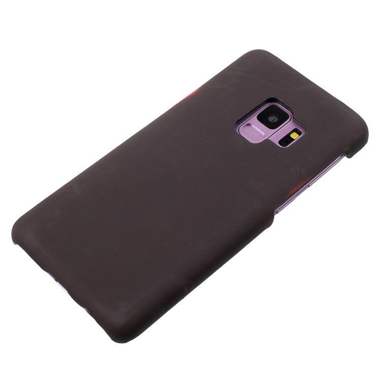 Thermal Induction Fluorescent Color Changing PC Mobile Phone Cover for Samsung Galaxy S9 SM-G960 - Black / Orange-5