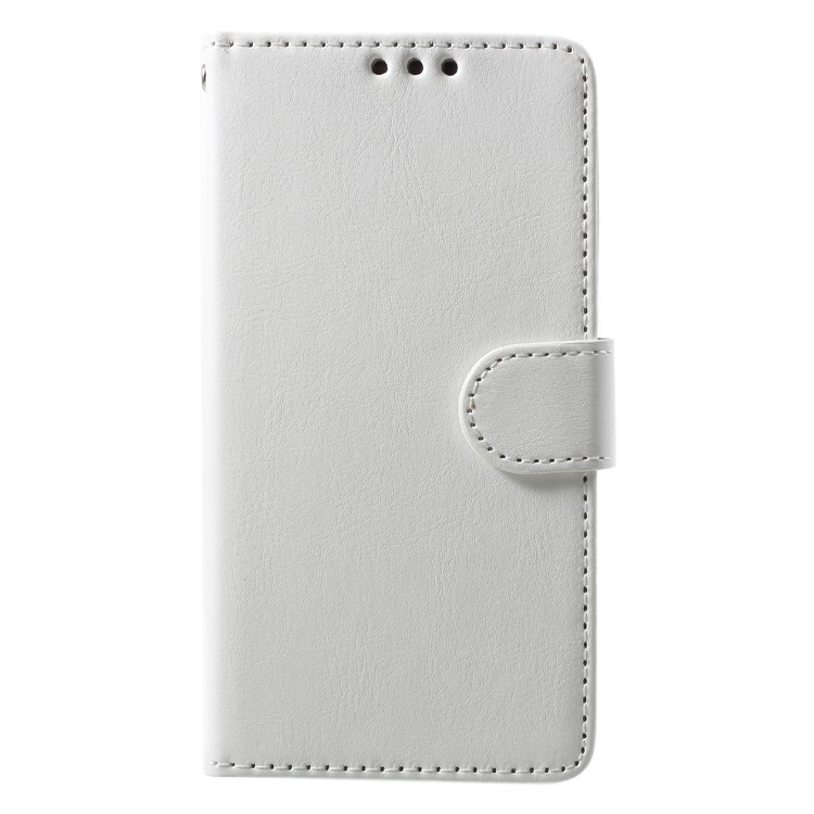 Crazy Horse Texture Wallet Stand Leather Phone Cover for Samsung Galaxy S9 SM-G960 - White-1