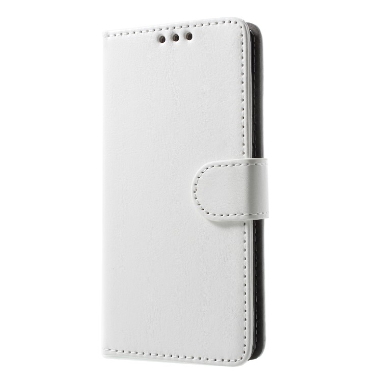 Crazy Horse Texture Wallet Stand Leather Phone Cover for Samsung Galaxy S9 SM-G960 - White-3