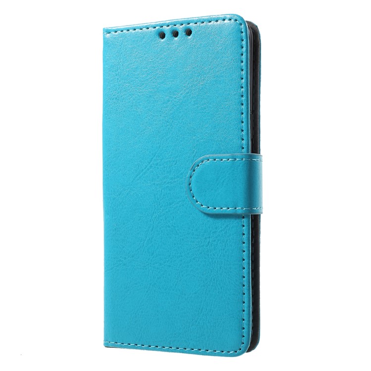 Crazy Horse Texture Wallet Leather Flip Stand Cell Phone Case for Samsung Galaxy S9 SM-G960 - Blue-3