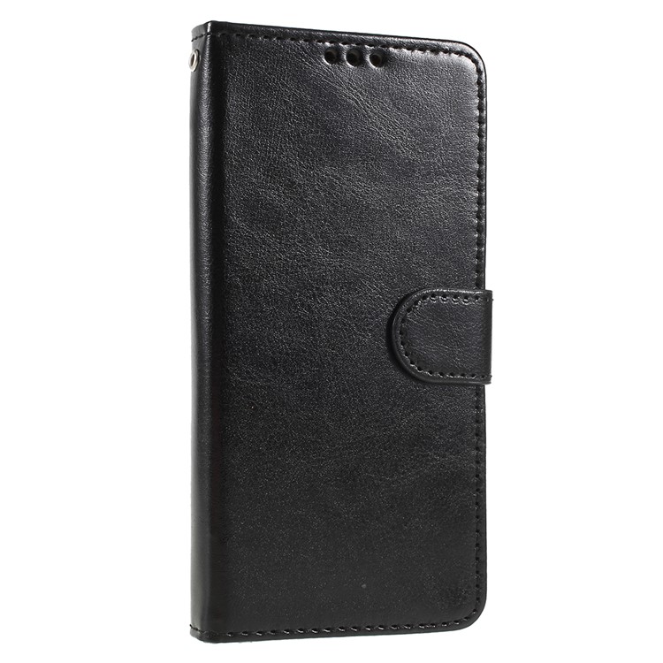 Crazy Horse Texture Wallet Stand Folio Leather Case for Samsung Galaxy S9+ G965 - Black-3