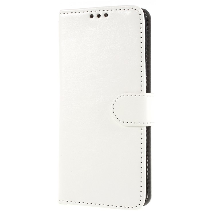 Crazy Horse Texture Wallet Stand Folio Leather Cover for Samsung Galaxy S9+ G965 - White-2