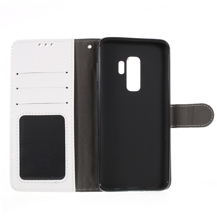 Crazy Horse Texture Wallet Stand Folio Leather Cover for Samsung Galaxy S9+ G965 - White-7